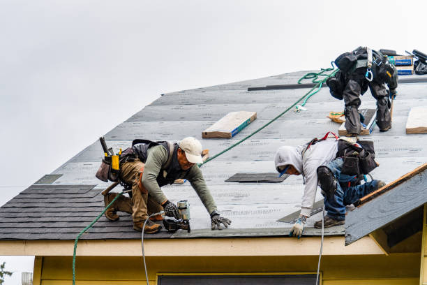 Professional Gutter Installation technician working in Cabin Creek, WV